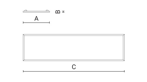 FLAT - Luminous panels, dimensions