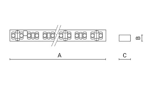 Stripline - White IP20, dimensions