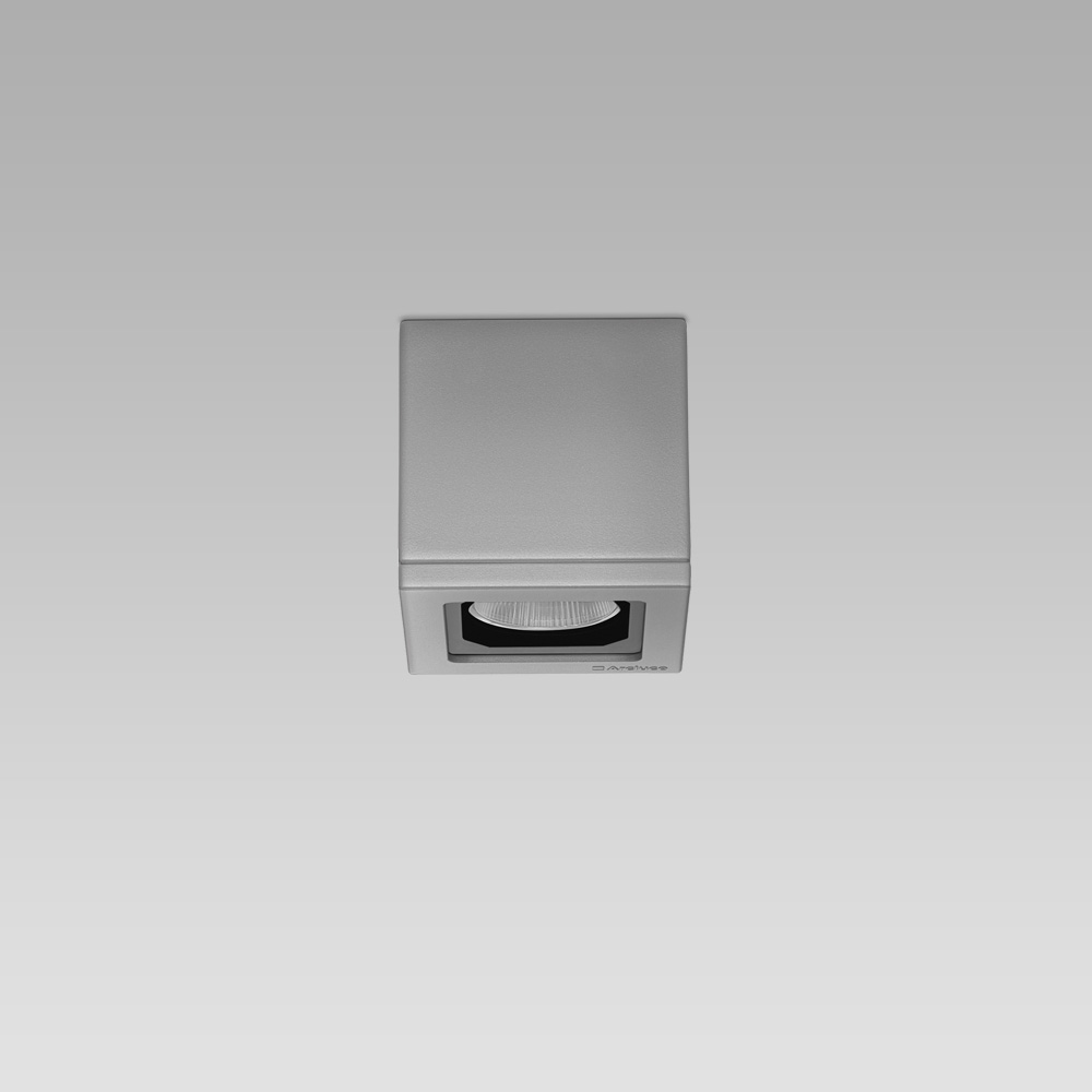 Ceiling mounted luminaire with an essential and elegant design for architectural lighting