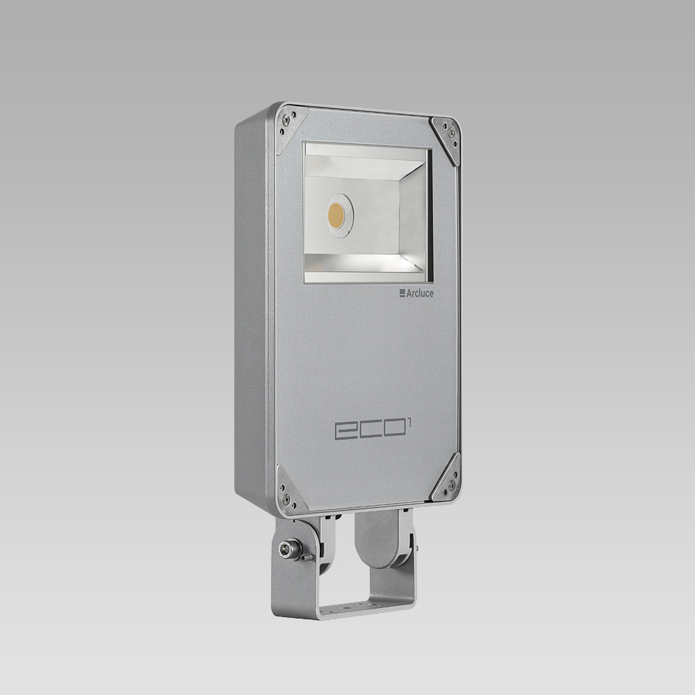 LED floodlight for outdoor lighting ECO1, for professional use: modern design, excellent light output and energy efficiency