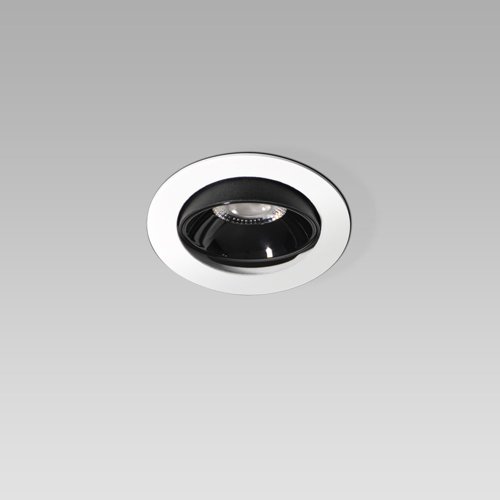 Recessed spotlights GEO, the round and adjustable downlight